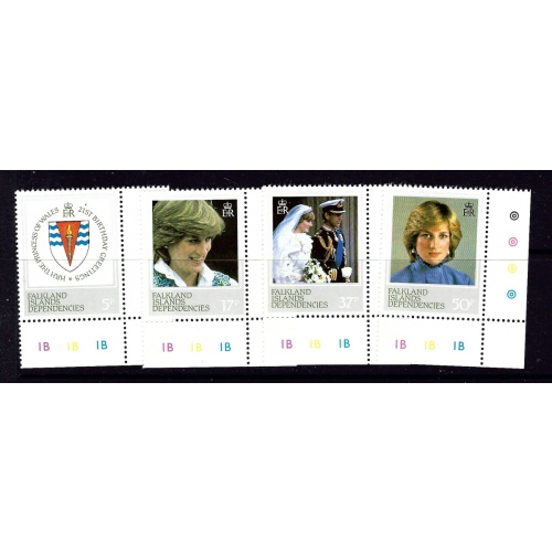 Falkland Is Dep 1L72-75 MNH 1982 Diana