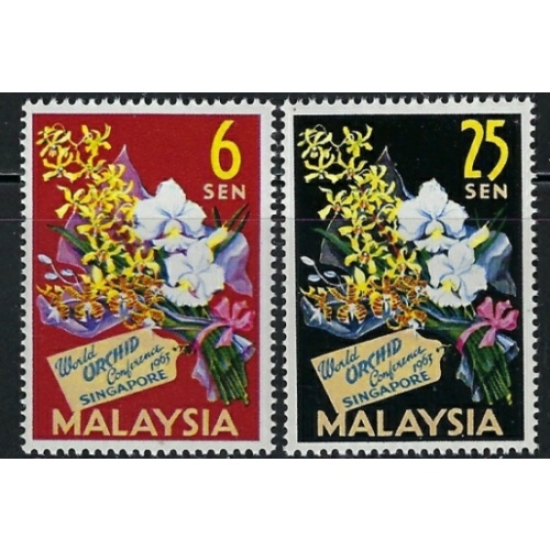 Malaysia 4-5 MNH 1963 Orchids (an1711a)