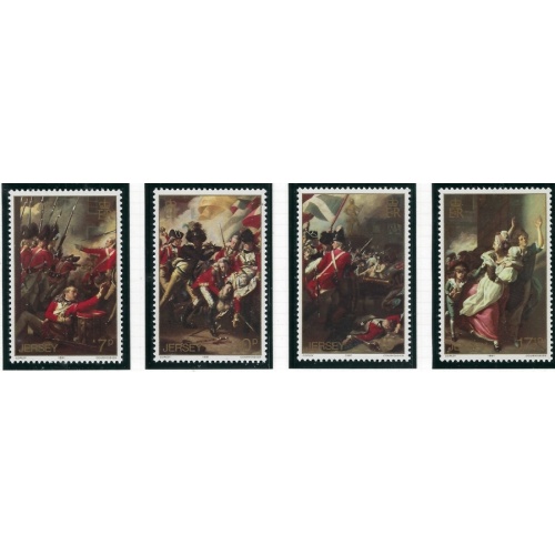 Jersey 242-45 MNH 1981 Battle of Jersey Bicentenary (fe4885)