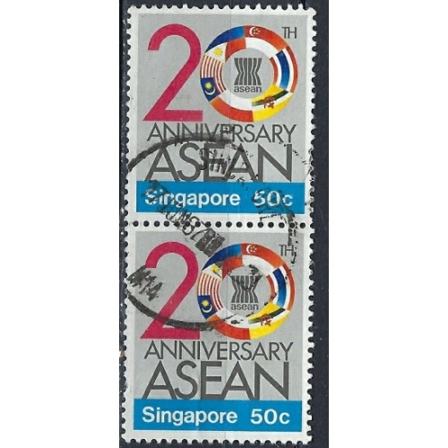 Singapore 504 Used Pair 1987 issue (ak2411)