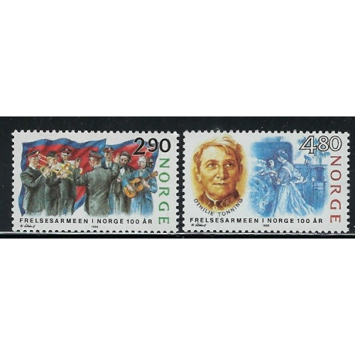 Norway 922-23 MNH 1988 Salvation Army (an4709)