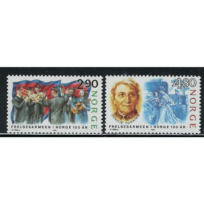 Norway 922-23 MNH 1988 Salvation Army (an4709)
