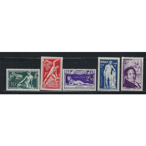 Monaco 209-13 MH 1948 regular postage set (an6597)