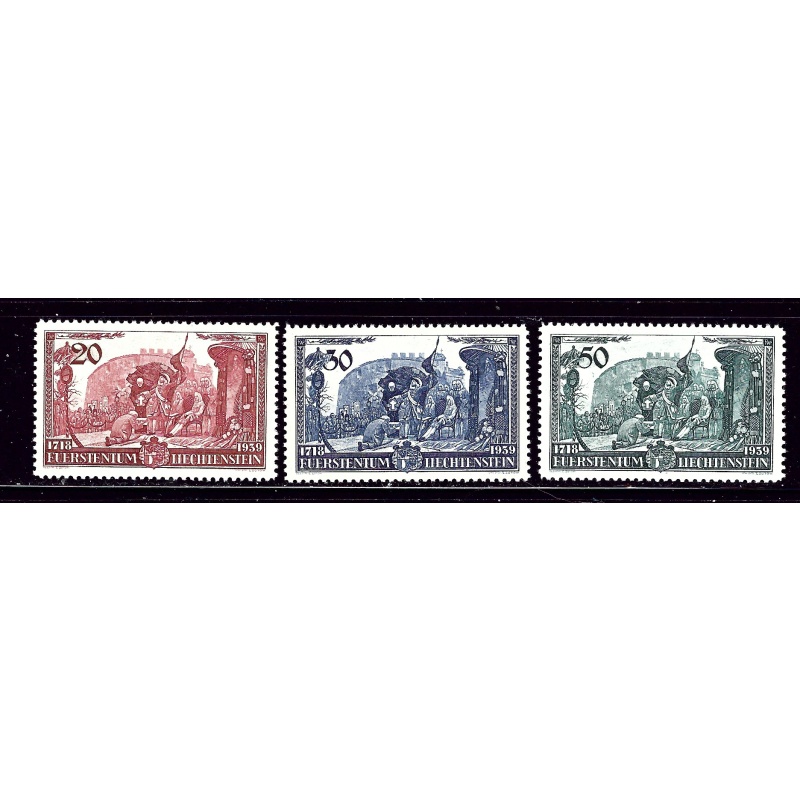 Liechtenstein 154-56 MNH 1939 set   #2