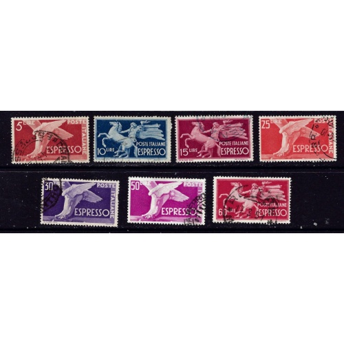 Italy E19-25 Used 1945-51 Special Delivery set