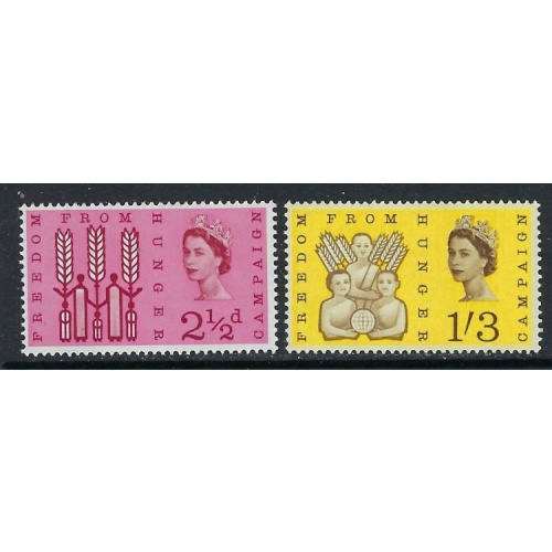 Great Britain 390-91 MNH 1963 Freedom from Hunger (ak3461)