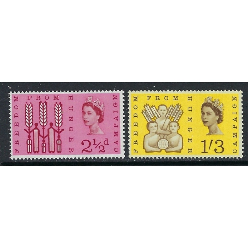 Great Britain 390-91 MNH 1963 Freedom from Hunger (ak3461)
