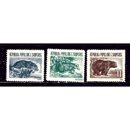 Albania 589-91 MLH 1961 Animals