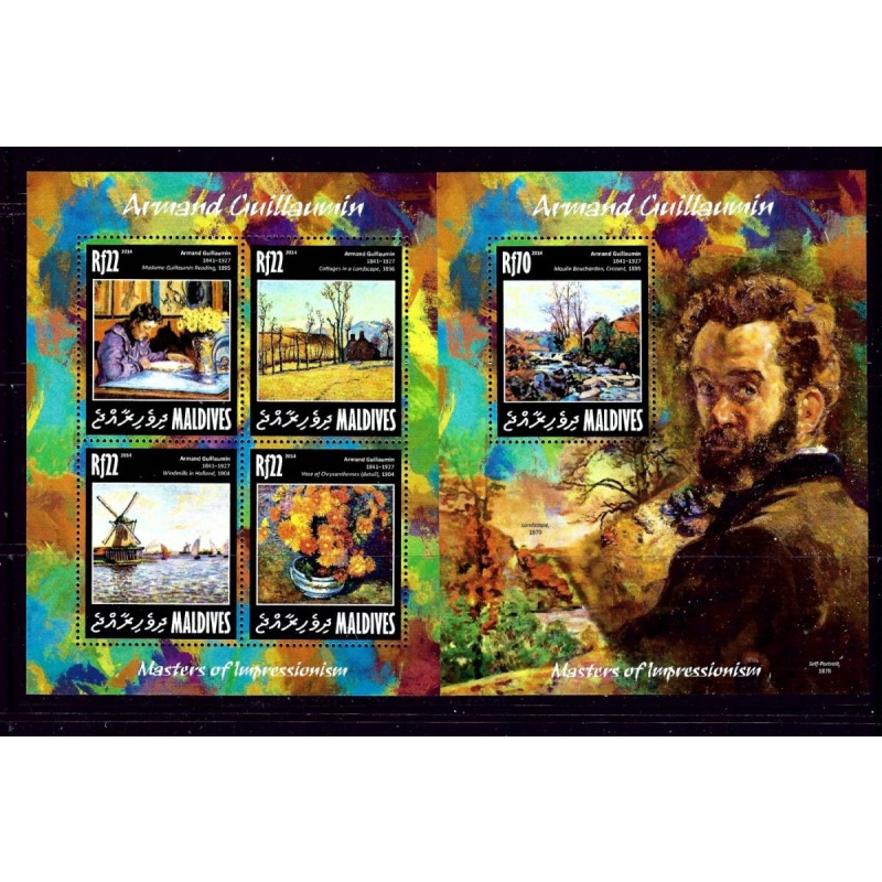 Maldive Is 3128 MNH 2014 Paintings sheet of 4