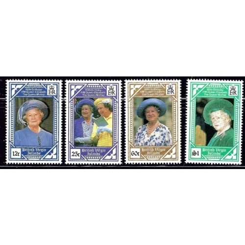 British Virgin Is 673-76 MNH 1990 Queen Mother Birthday (an6144)