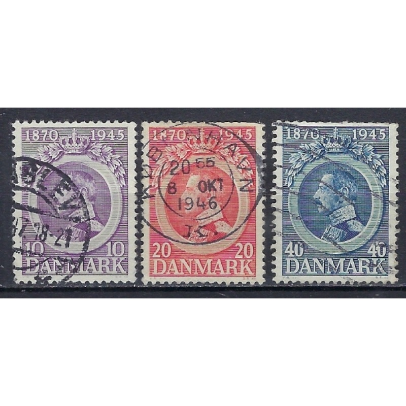 Denmark 294-96 Used 1945 set (ak3031)