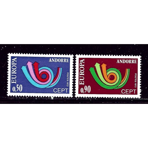 French Andorra 219-20 MH 1973 Europa
