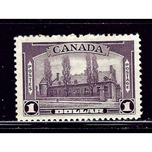 Canada 245 MH 1938 Chateau de Ramezay  one deep perf