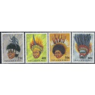 Papua New Guinea 778-81 MNH 1994 Headdresses (ak5274)