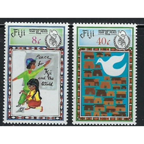 Fiji 549-50 MNH 1986 Intl Peace Year (fe2100)