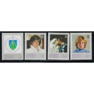 Pitcairn Is 213-16 MNH 1982 Princess Diana (fe1613)