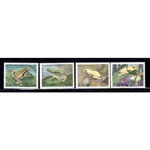 Zambia 462-65 MNH 1989 Frogs and Toads    (ap1786)