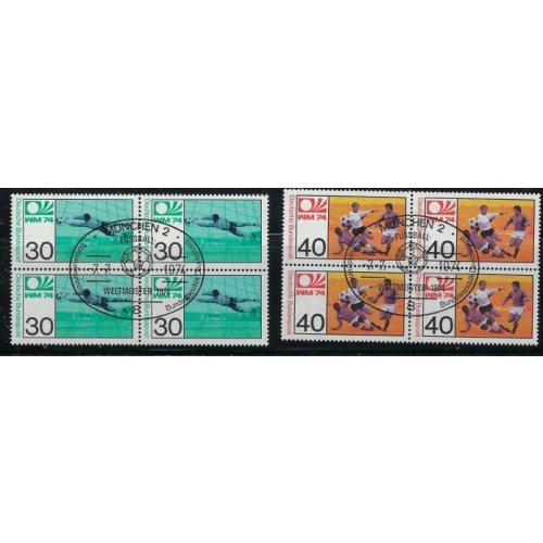 Germany 1146-47 CTO 1974 Blocks of 4 (fe4343)