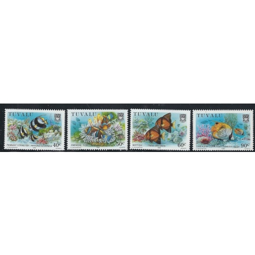 Tuvalu 524-27 MNH 1989 Marine Life (an2227)