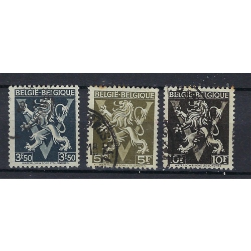 Belgium 351-53 Used 1944 issues (ak1019)