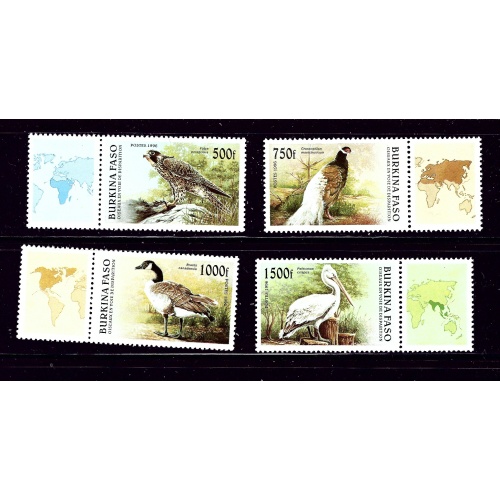 Burkina Faso 1087-90 MNH 1996 Birds