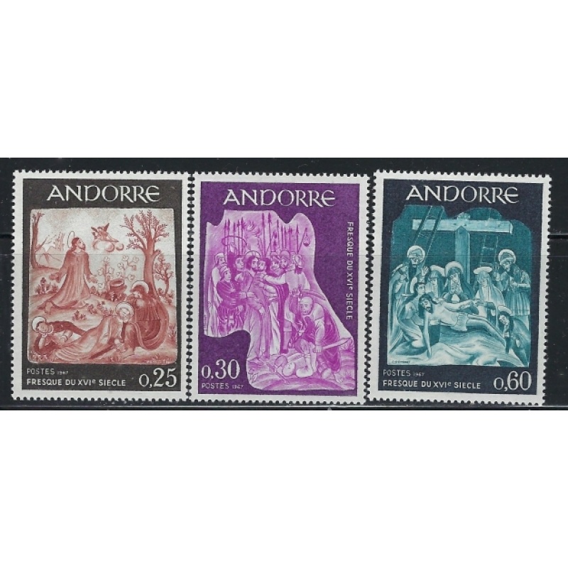French Andorra 178-80 MNH 1987 set (an5794)