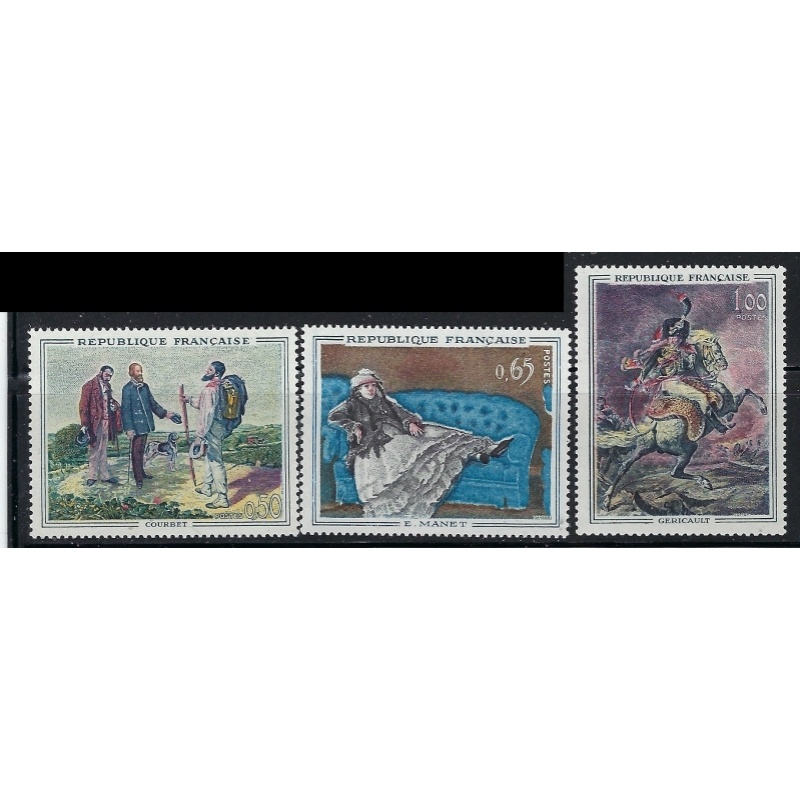 France 1049-51 MNH 1962 Paintings (an1593)