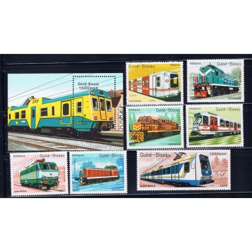 Guinea-Bissau 795-802 NH 1989 Trains