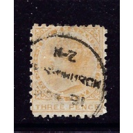 New Zealand 63 Used 1882 issue fading and a few short perfs
