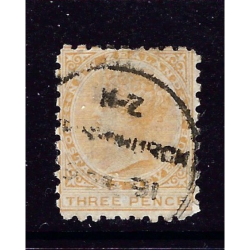 New Zealand 63 Used 1882 issue fading and a few short perfs