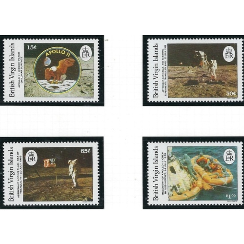 British Virgin Is 641-44 MNH 1989 1st Moon Landing 20th Anniv (fe4835)