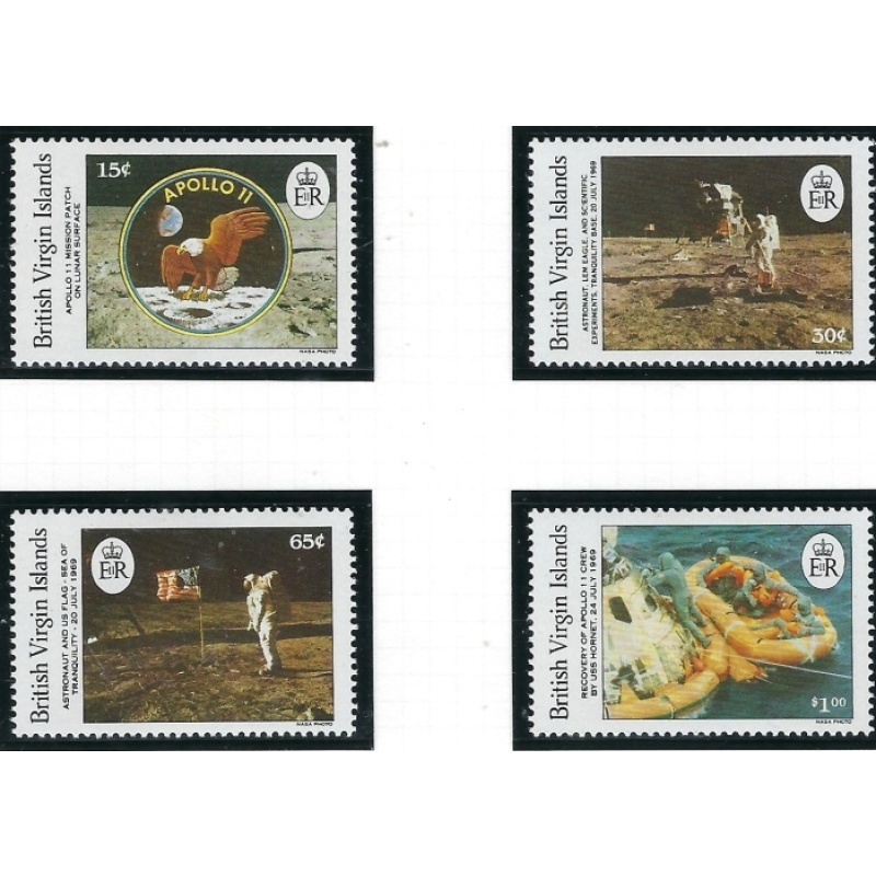 British Virgin Is 641-44 MNH 1989 1st Moon Landing 20th Anniv (fe4835)
