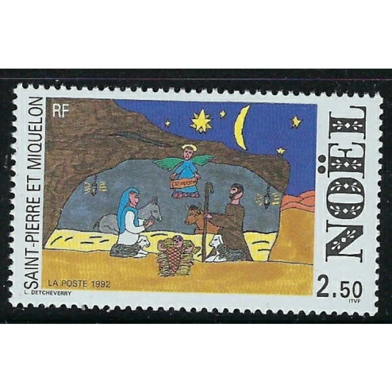 St Pierre and Miquelon 585 MNH 1992 Christmas (fe8447)
