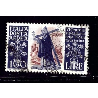 Italy C127 Used 1948 issue  paper on back    (ap1161)