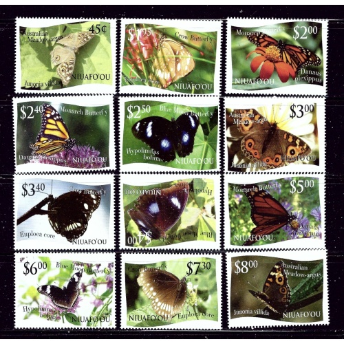 Tonga-Niuafoou 275-86 MNH 2012 Butterflies