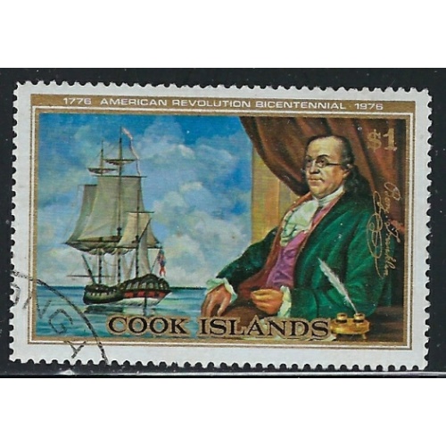 Cook Is 445 Used 1976 issue  probably from FDC (ap9865)