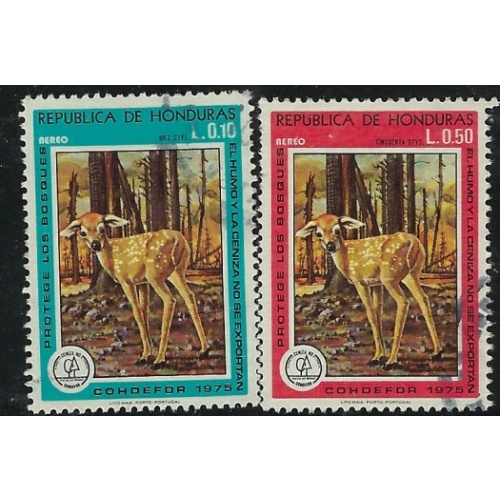 Honduras C592/C596 Used 1976 issues (ak4828)