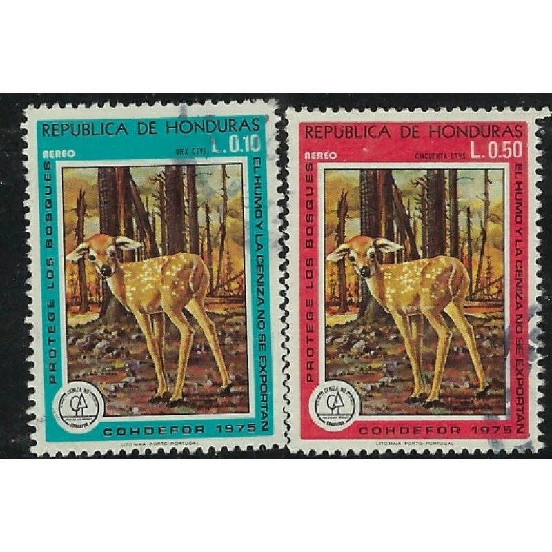 Honduras C592/C596 Used 1976 issues (ak4828)