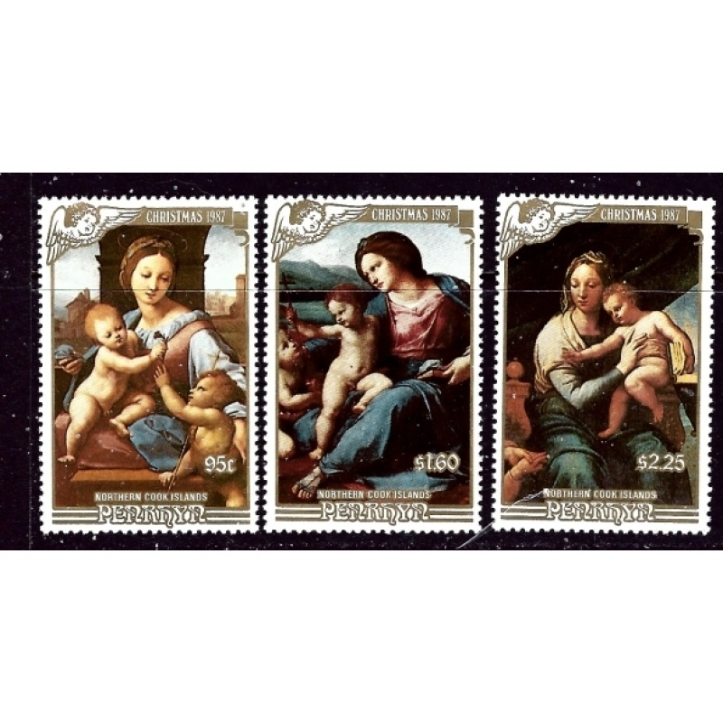 Penryhn Is 354-56 MNH 1987 Christmas    (ap5824)
