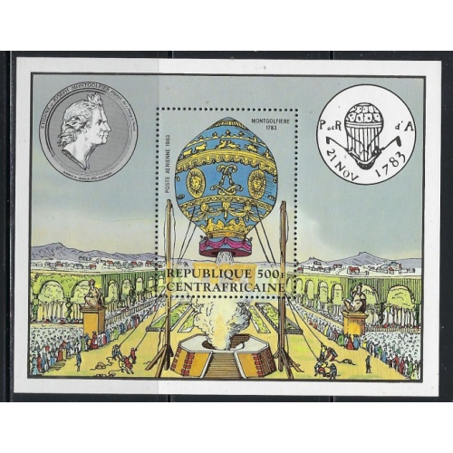 Central Africa Rep C286 MNH 1983 Manned Flight Bicent. (fe2424)