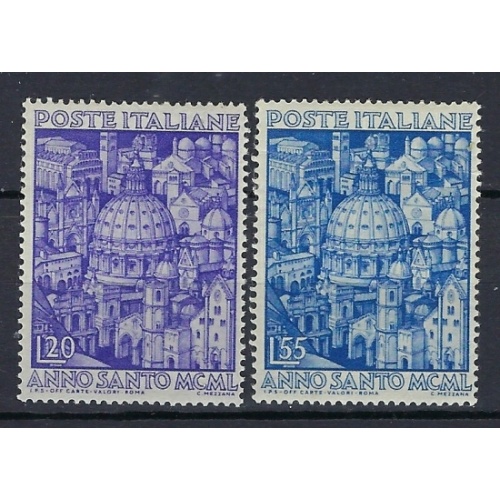 Italy 535-36 MH 1950 set (an8332)