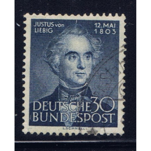 Germany 695 Used 1953 Justus von Liebig (pe1038)