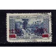 Lebanon 151 Used 1939 surcharge slightly rounded corner