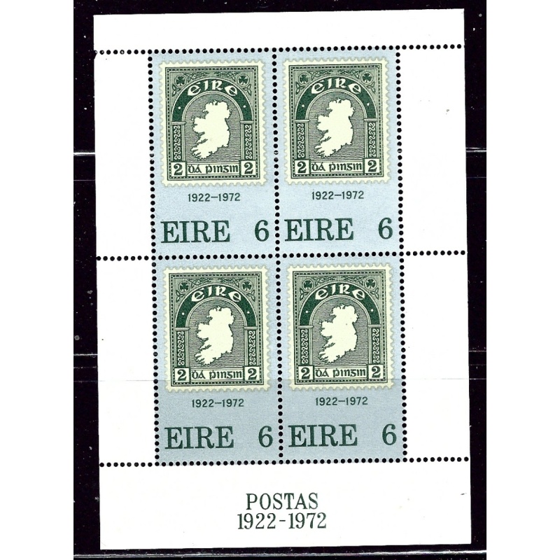 Ireland 326a MNH 1972 Stamp Anniversary S/S    (ap2541)