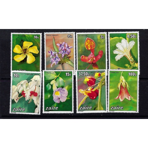 Zaire 1146-53 NH 1984 Local Flowers