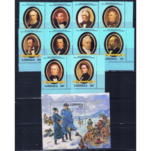 Liberia 912-22 MNH 1981 U.S. Presidents