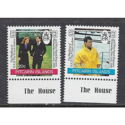 Pitcairn Is 275-76 MNH 1986 Prince Edward Wedding (ap8122)