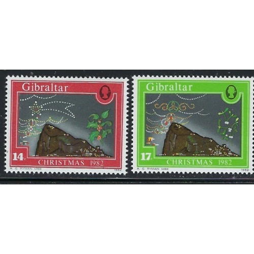 Gibraltar 441-42 MNH 1982 Christmas (fe4018)