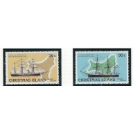 Christmas Is 194-95 MNH 1987 Ships (ak4994)
