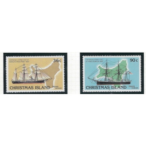 Christmas Is 194-95 MNH 1987 Ships (ak4994)